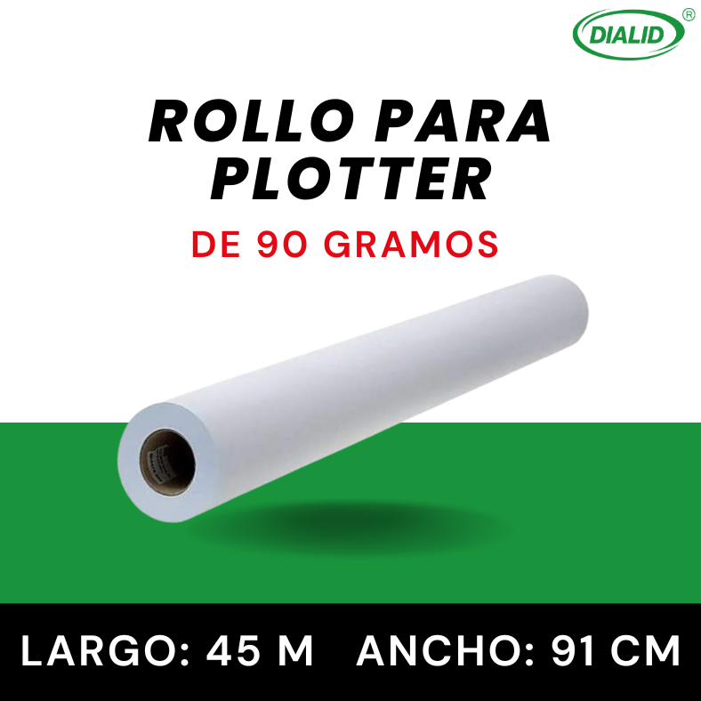 Papel para Plotter de 0.91 x 45 m