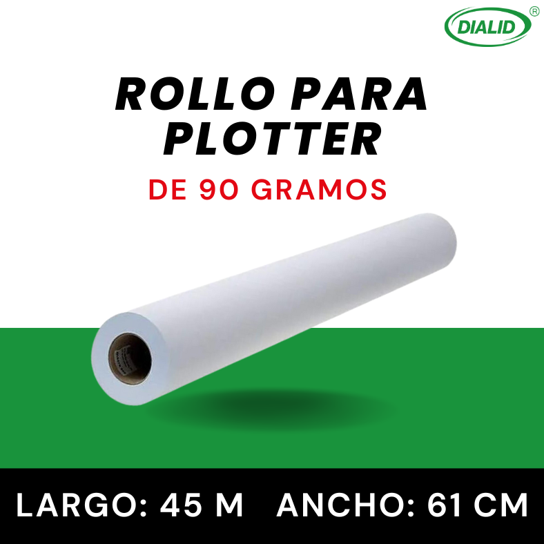 Papel para Plotter de 0.61 x 45 m